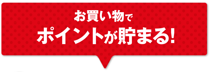 お買い物でポイントが貯まる!